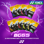 Yonex BG65 Badminton Racket String - Elastic & Durable