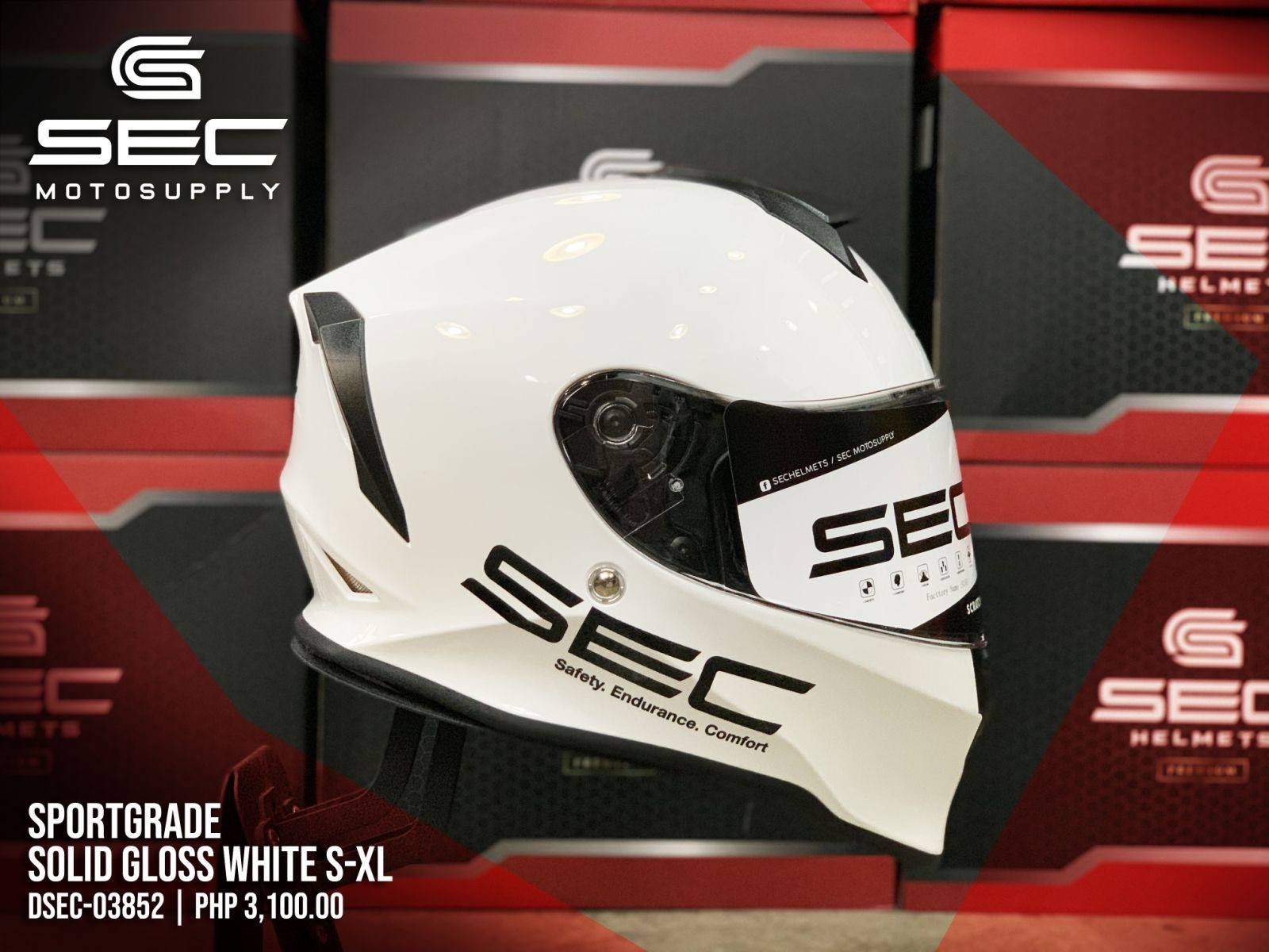 sec modular helmet white