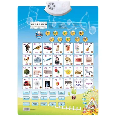 Smart Learning Sound Wall Chart for Kid ABC Alphabet / Numbers / Vegetables / Fruits/ Animals Learning Chart Poster Educational Wall Chart (6)