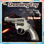 COD-100% Metal Revolver Gun Toy & Bison Gun Ring Cap Set Only Sound Safe Toy For Boys And Girls