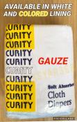 12 pcs Curity Gauze Cloth Diaper Gauze Lampin 36"x16"