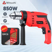 Mitsushi 850W Electric Impact Drill Set with Variable Speed