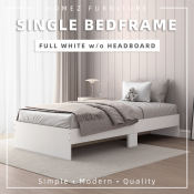 Homez Wooden Bed Frame - White / Natural Oak / Dark Brown