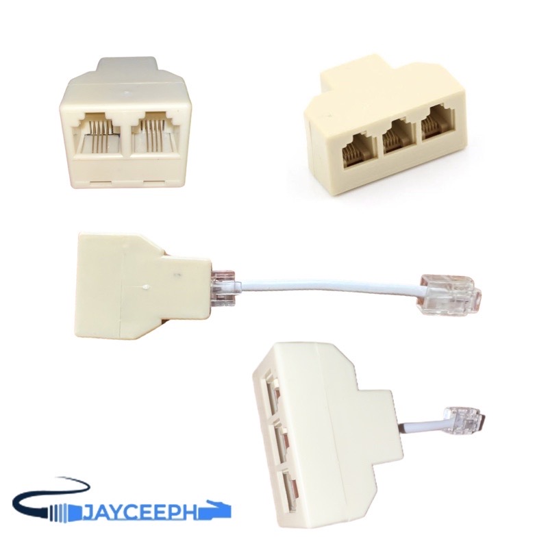 SIEYIO 3 Way/4Way RJ11 6P6C Telephone Jacks Splitters Adapter Port For Home And Office Use Strong Anti-Interference Ability