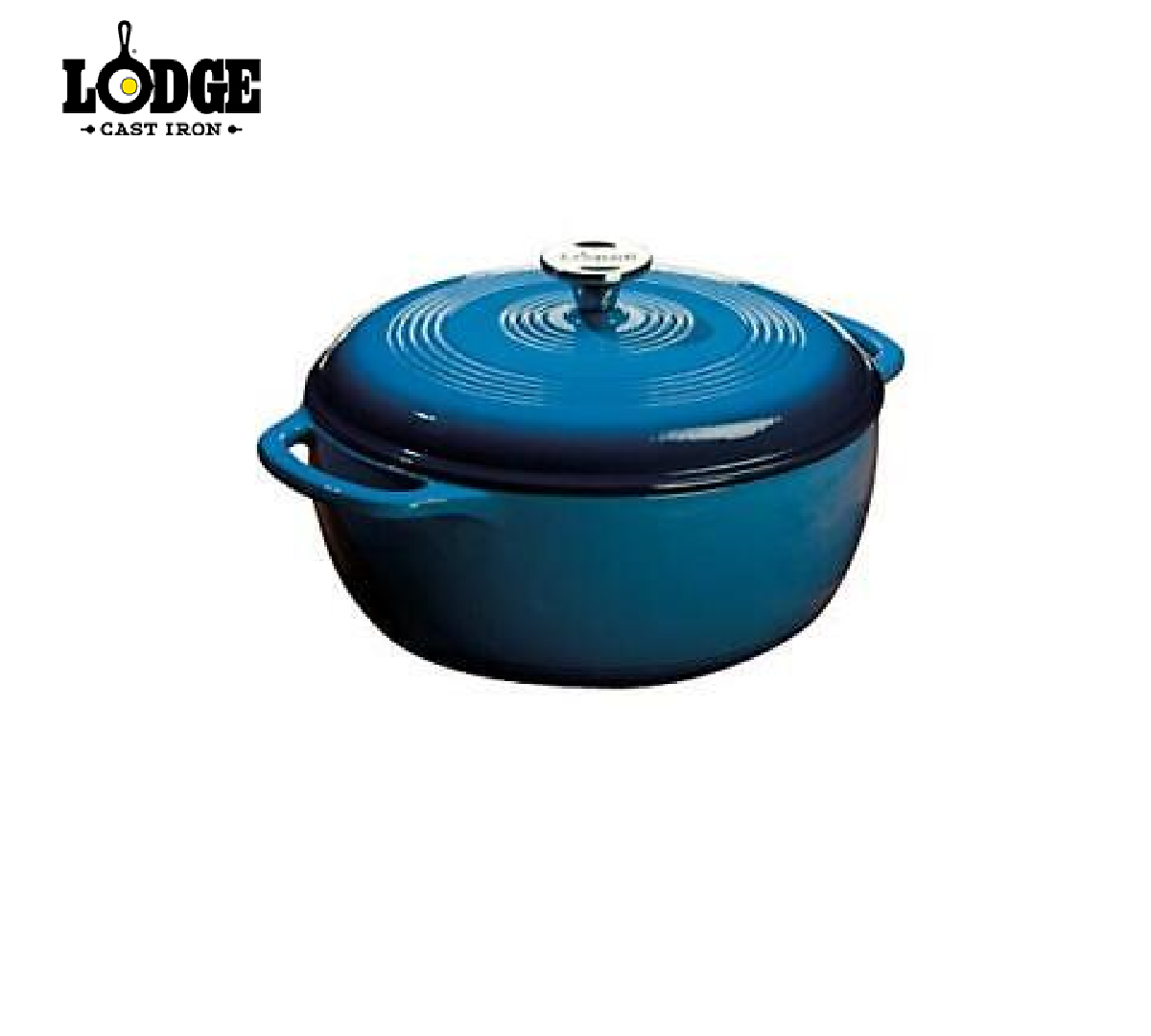 Lodge 6 Quart Enameled Cast Iron Dutch Oven Blue