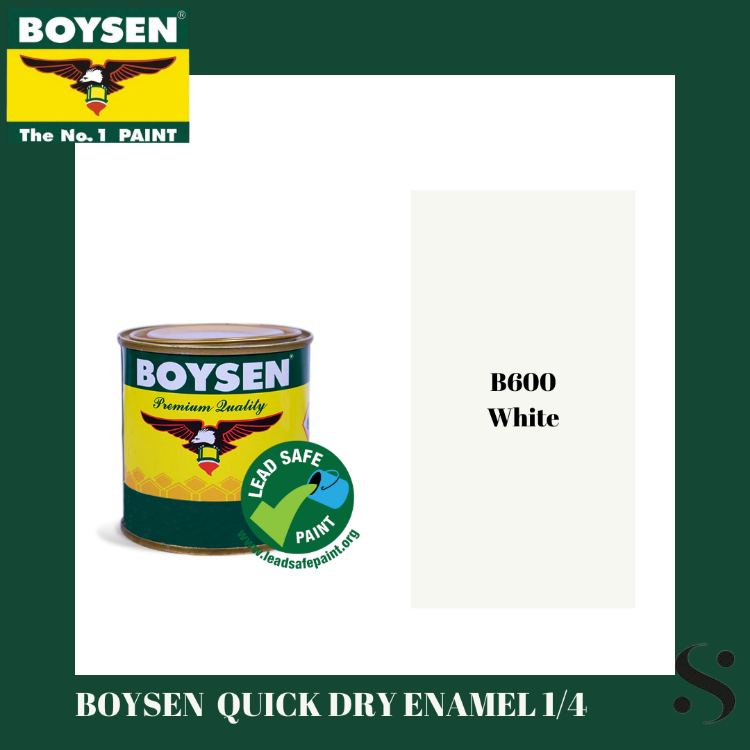 Boysen Quick Drying Enamel 4LITERS For wood & metal surfacers, Interior &  Exterior Usage (Majesteel)