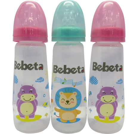 Bebeta 9oz Feeding Bottle with New Measurement Hood, 3pk
