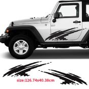 1set 2pcs Mud Splash Decal Vinyl Sticker Graphic Stripe For Jeep Wrangler DW-0089