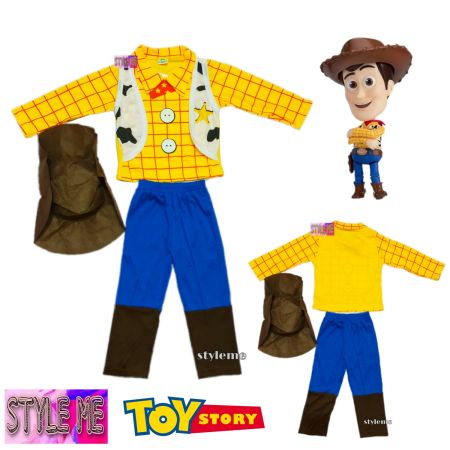 Toy Storyy Woody Costume Cosplay Role Play For Kids 2-9 Years Old