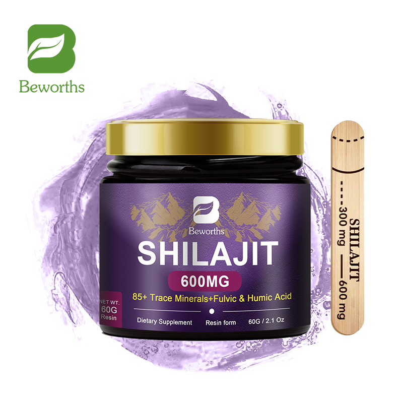 BEWORTHS Nhựa Shilajit hữu cơ nguyên chất của Himalaya 600mg với 85+ khoáng chất vi lượng & axit Fulvic để hỗ trợ năng lượng Tăng cường trao đổi chất Tăng cường miễn dịch