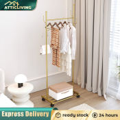 ATTICLIVING Rolling Clothing Rack with Shelves
