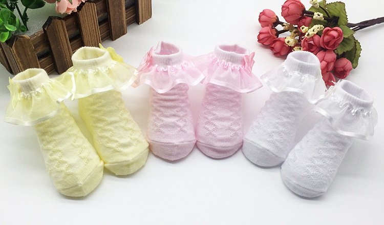 baby dress socks with lace