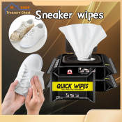 White Sneaker Cleaner Wet Wipes - Quick Leather Shoes Clean