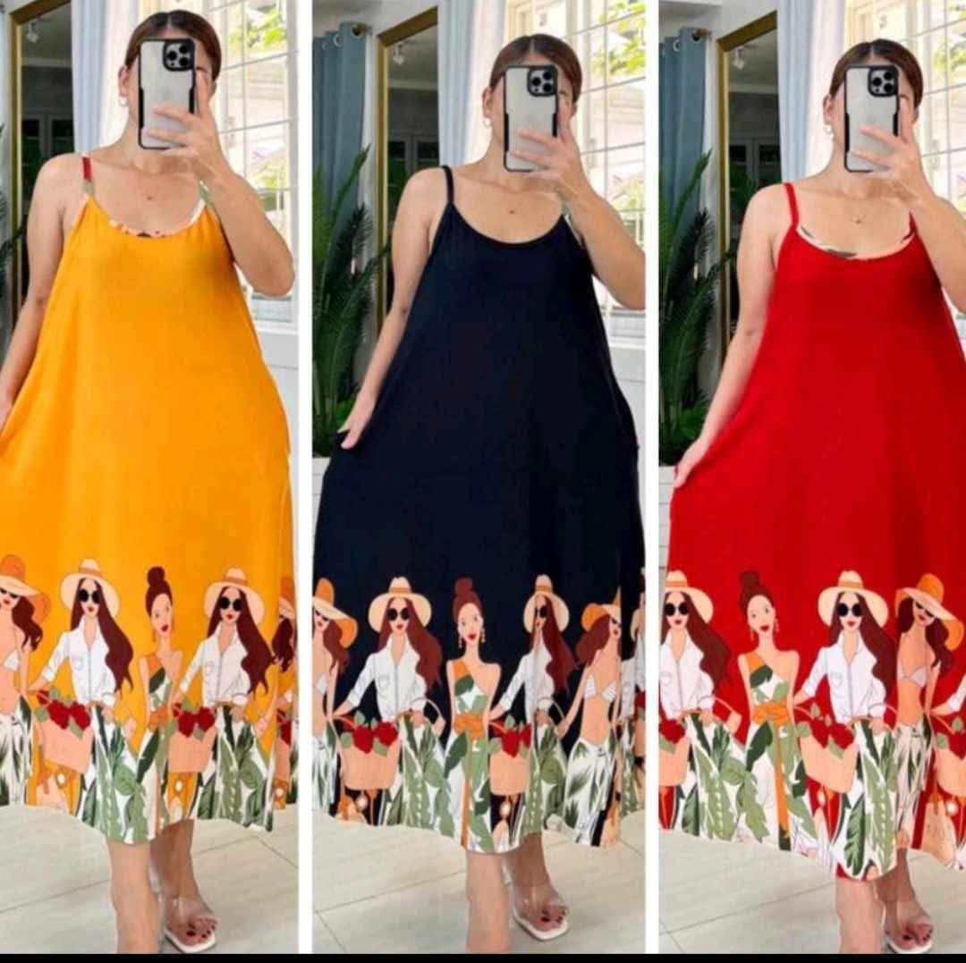 PLUS SIZE MAXI SPAG DRESS FIT UP TO 4XL