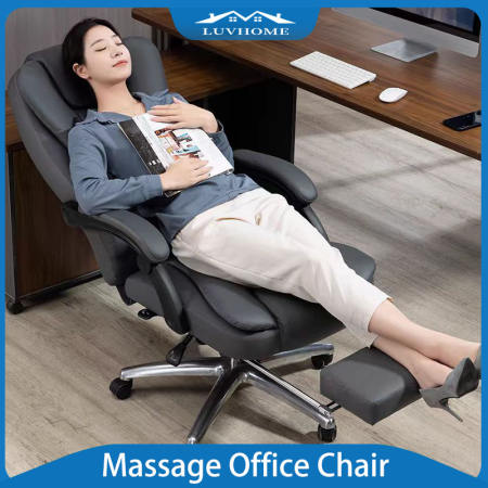 LUVHOME Ergonomic Massage Office Chair with Footstool