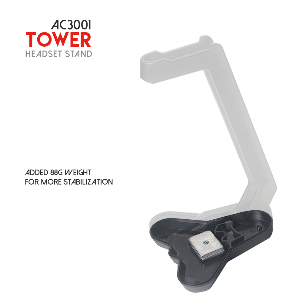 Fantech Tower AC3001 Headphones Headset Stand Anti slip Durable / Headset Stand - (Black / Red / White)