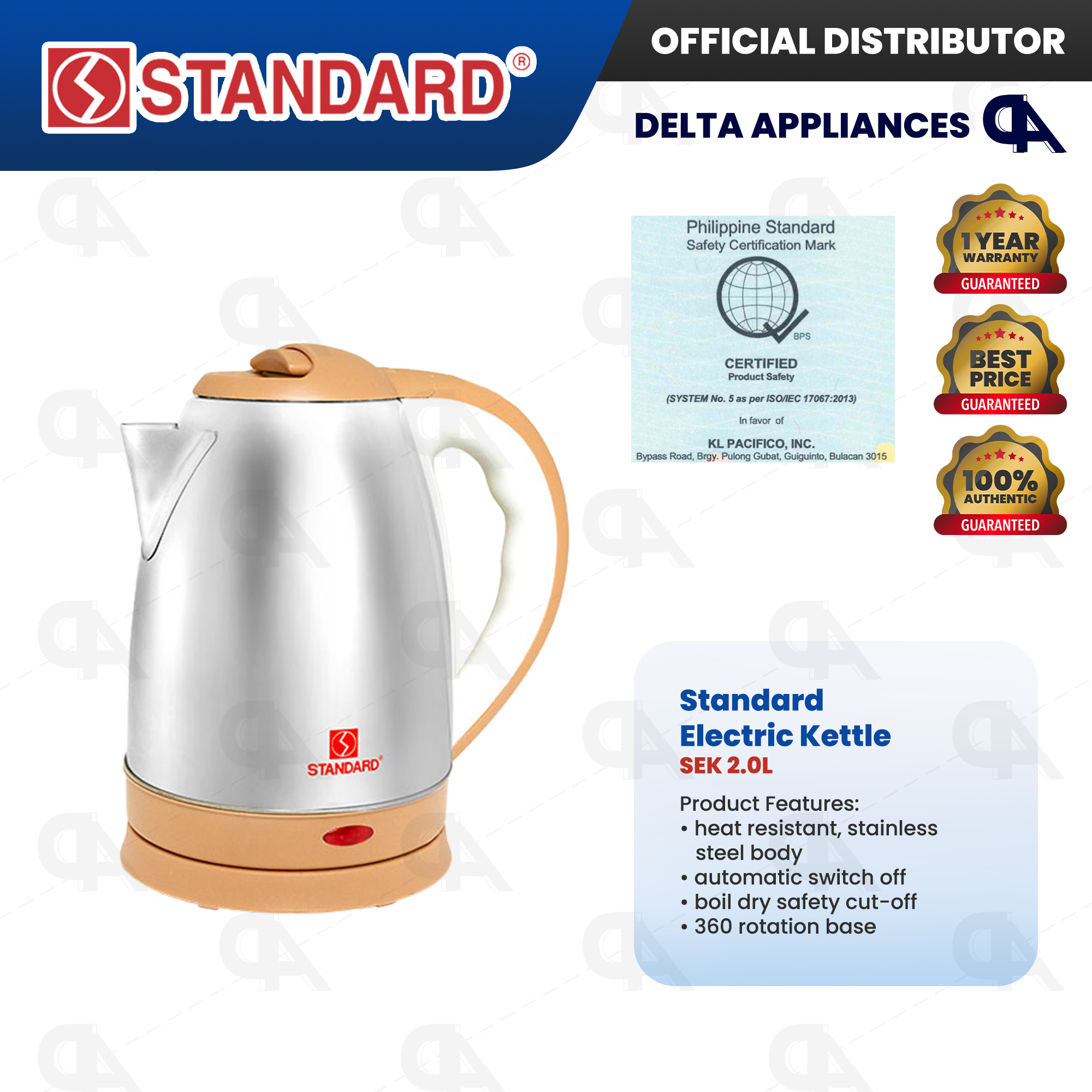 Minister MI-EKY15 1.2 L DARK RED (未使用･未開封品)BD Electric Kettle SS Red