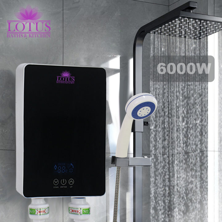 Lotus Baths Instant Electric Water Heater Set with LED Display