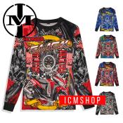 Icm #808 Long-Sleeve Cycling Jersey for Motor Racing