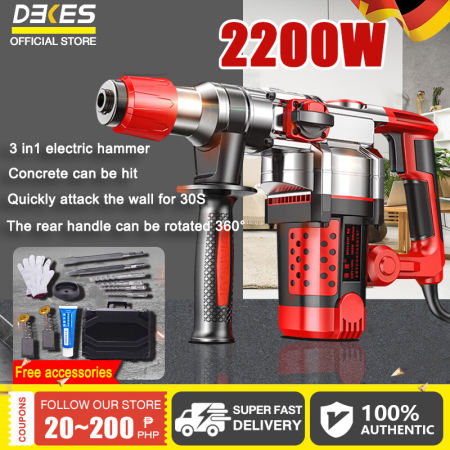 DEKES Rotary Hammer Drill - Powerful Electric Demolition Tool