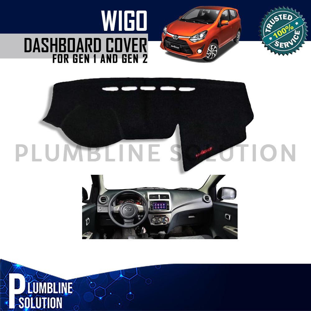 ORIGINAL Toyota Wigo 2012 - 2021 Dashboard Cover Dashmat Dash Mat Carpet  Pad Sun Shade Sunshade | Lazada PH