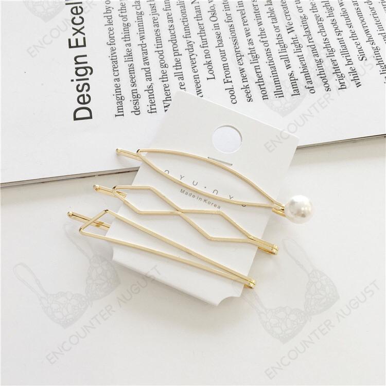 4pcs Pearl Hair Clip Hairband Comb Bobby Pin Barrette Hairpin