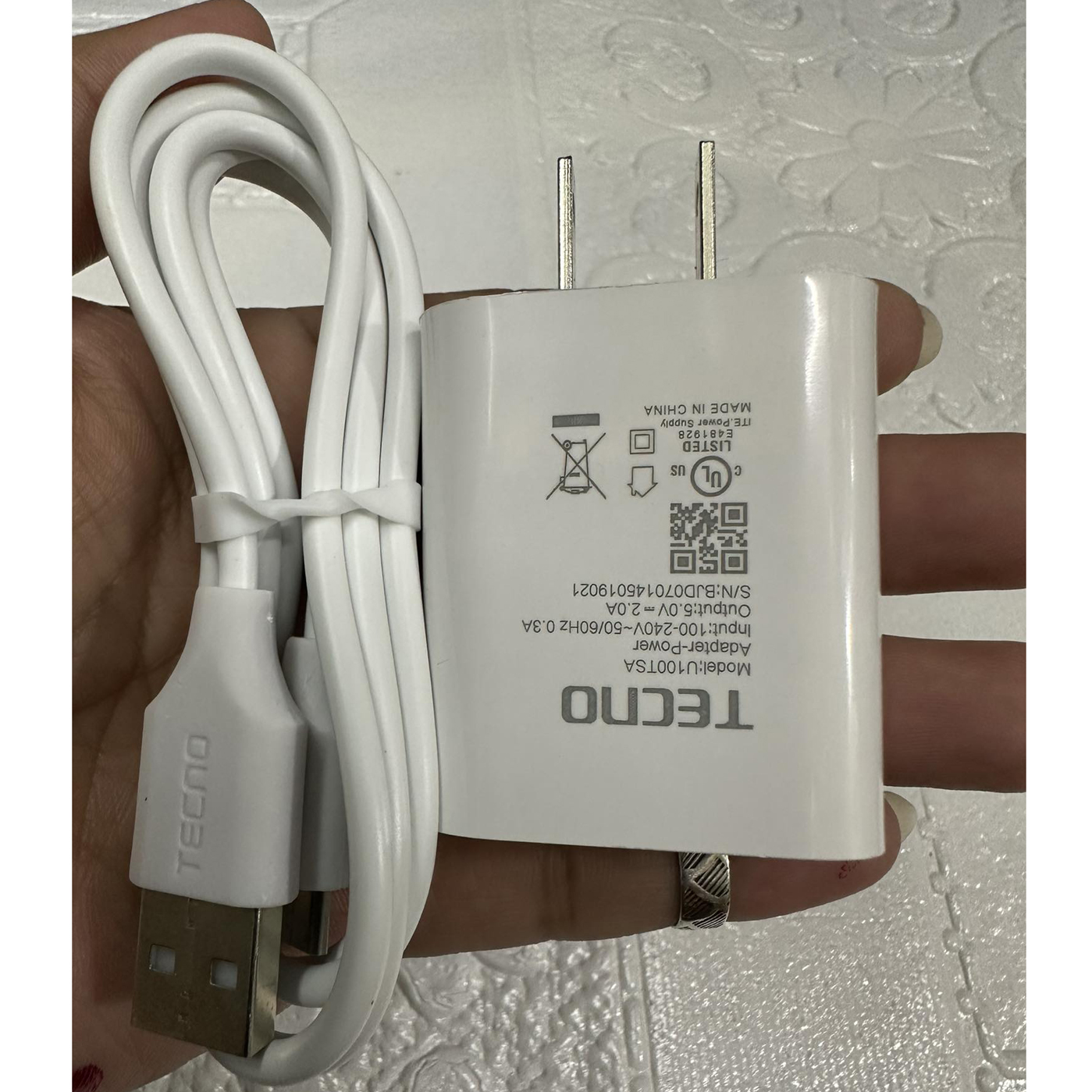 TECNO Original 100TSA 5V 2.0A 3A Max Micro USB Fast Travel Charger