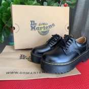 Dr. Martens Women's Black Leather Martin Boots with Box