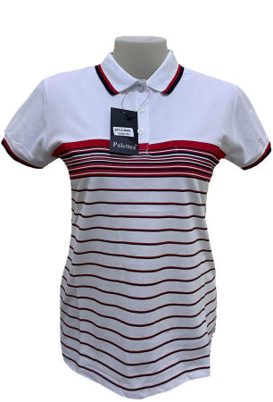 Palettes Women's Polo Shirt with Collar - Trendy Style