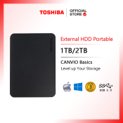 Toshiba Canvio Basics 1TB/2TB External HDD with 3-Year Warranty