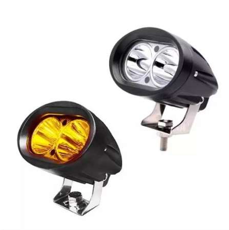 Waterproof Double Bulb LED Motorcycle Headlight (Brand: Universal)