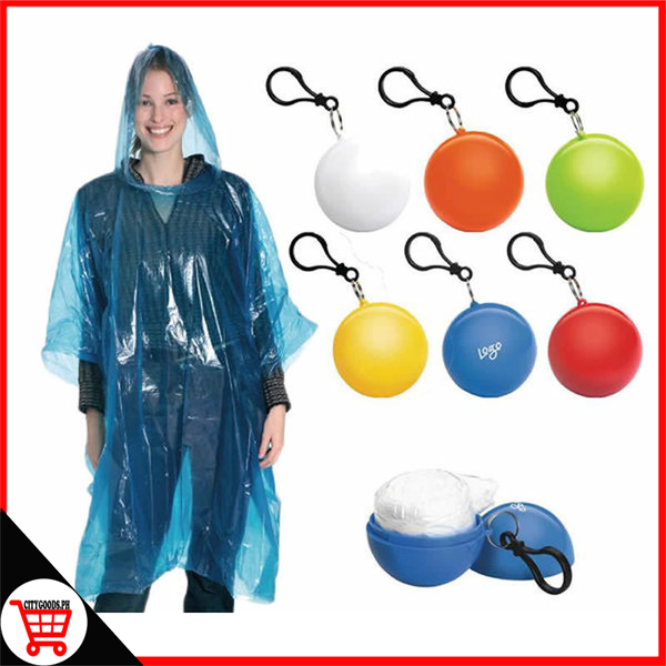 Mitsushi Disposable Raincoat Plastic Pocket Rain Coat for Adults