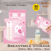 30 pcs Pre-Sterilized Breastmilk Storage Bags, 250ml, Thick, Liquid