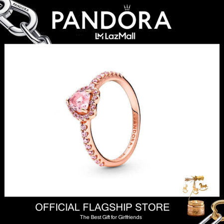 Pandora Ring Pink Crystal Ring Pandora , sparkling jubilant heart ring 188421C04