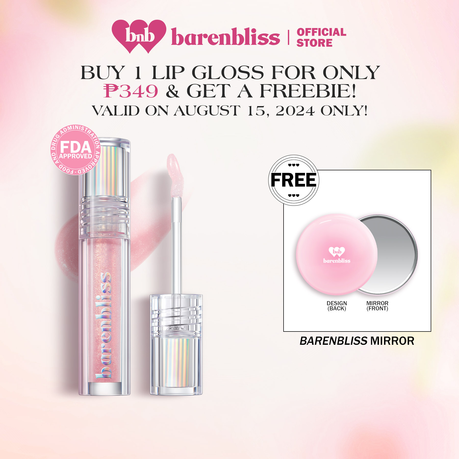 Discount on Barenbliss  shoes - SKU: 【8.15】【FREE (1)BNB MIRROR】barenbliss BNB Plum Makes Plumping Lip Gloss｜24HR Hydrating & Moisturizing
