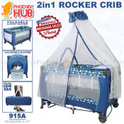 Phoenix Hub Baby Rocker Crib Playpen with Diaper Changer