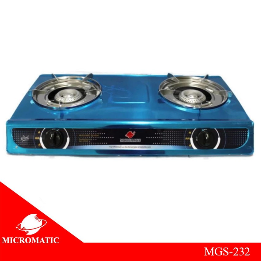 micromatic double burner glass top stove