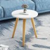 Solid Wood Round Side Table by 