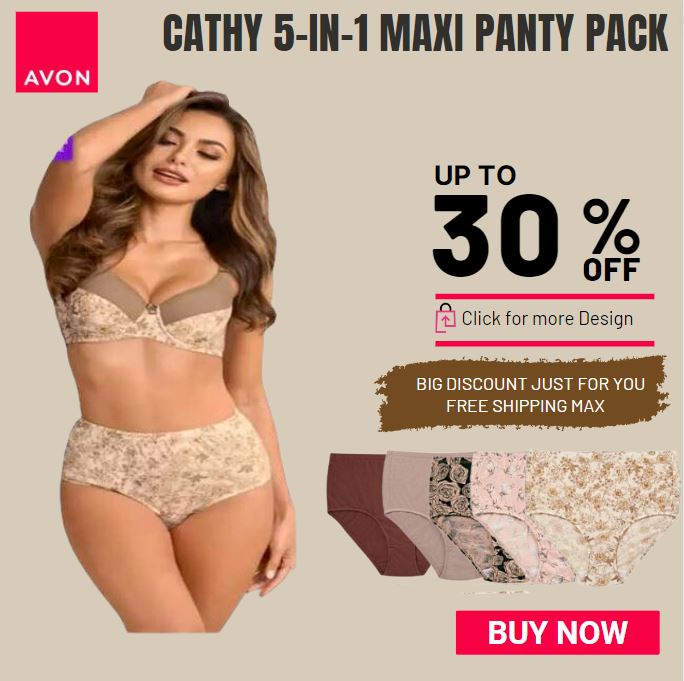 Avon official Store ISLA 7-in-1 Hi-Leg Maxi Panty Pack Plus Size