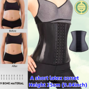 Original 9 Boned Corset Latex Waist Trainer for Women