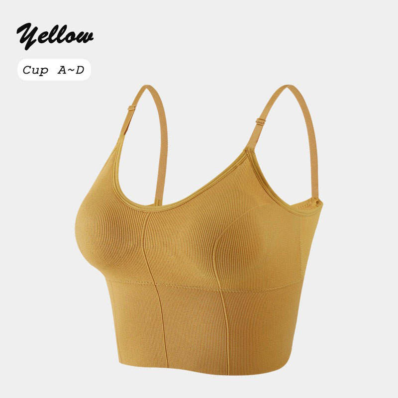 Motovita Sports Bra Seamless Yoga Vest irl Gathering Push Up Brassiere Comfy Breathable Sports Fitness Bra - Image 3