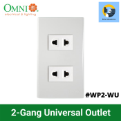 Omni 2 Gang Universal Outlet Wide Series - WP2-WU