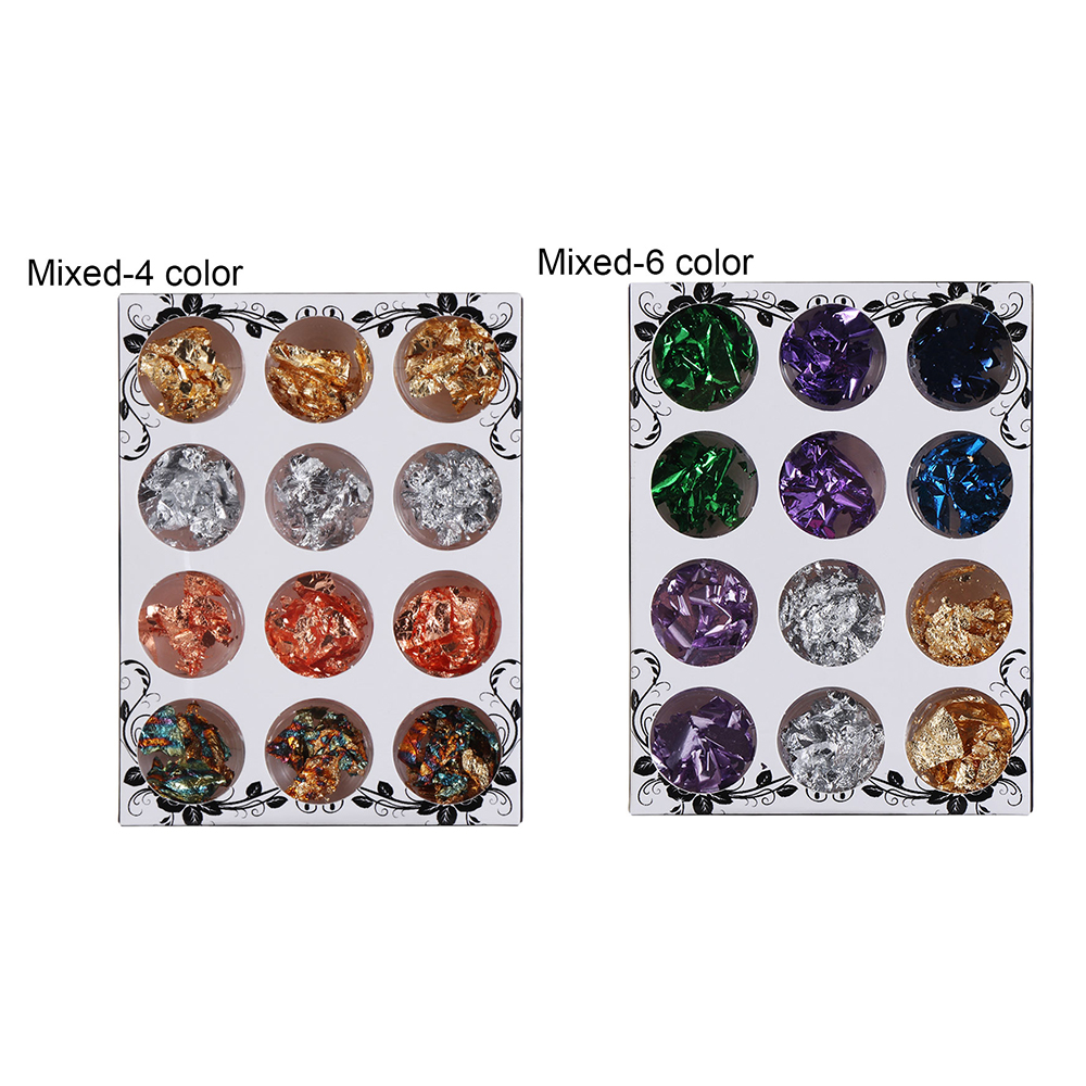 12pcs Decor Resin Mold Fillings Gold Flakes for Resin Gold Leaf Flake Gold Foil