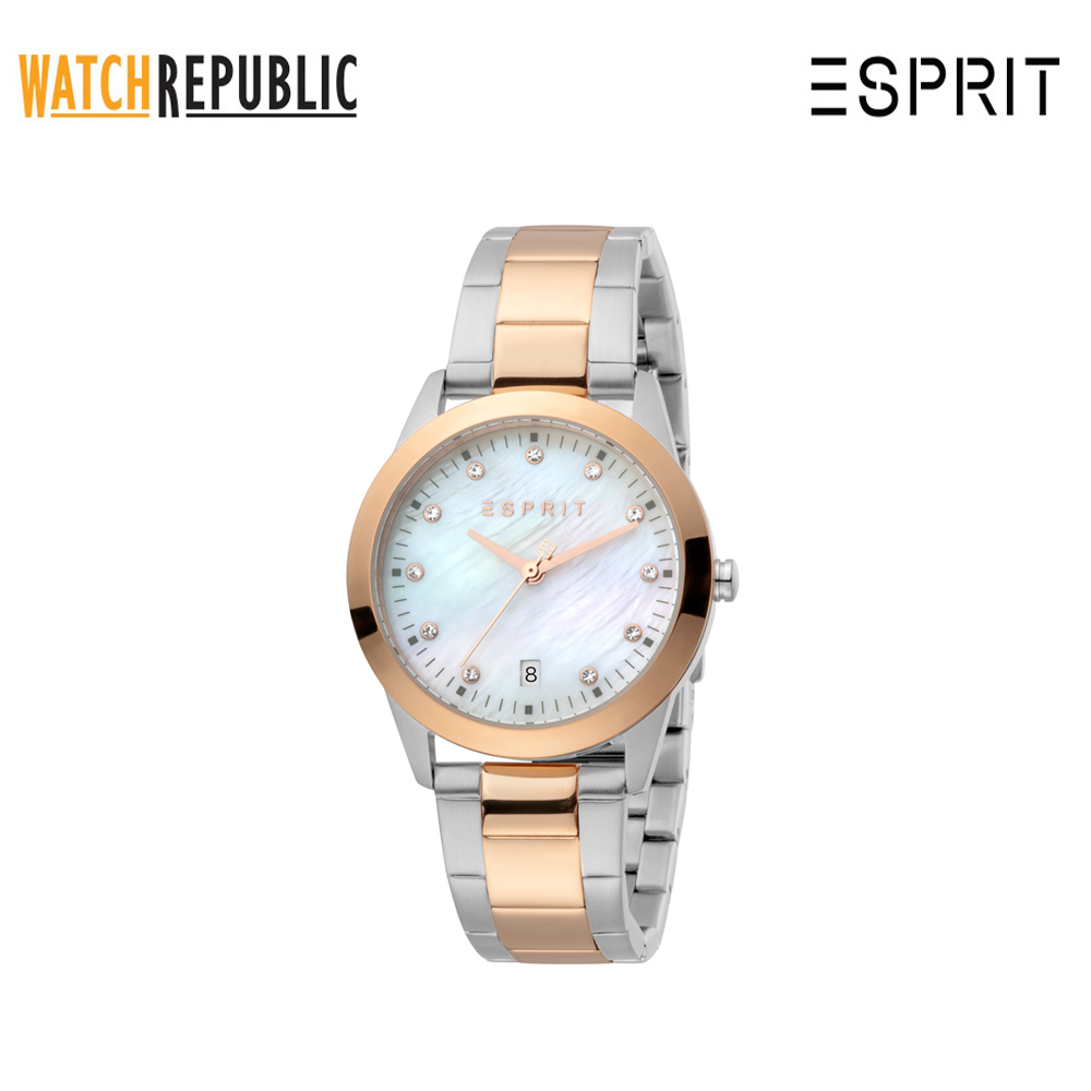 ESPRIT Ladies Watch Debi Flower Rose Gold MB S 32 mm, Bracelet :  : Fashion