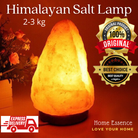 HomeEssence Himalayan Salt Lamp - Authentic Air Cleanser and Mood Light