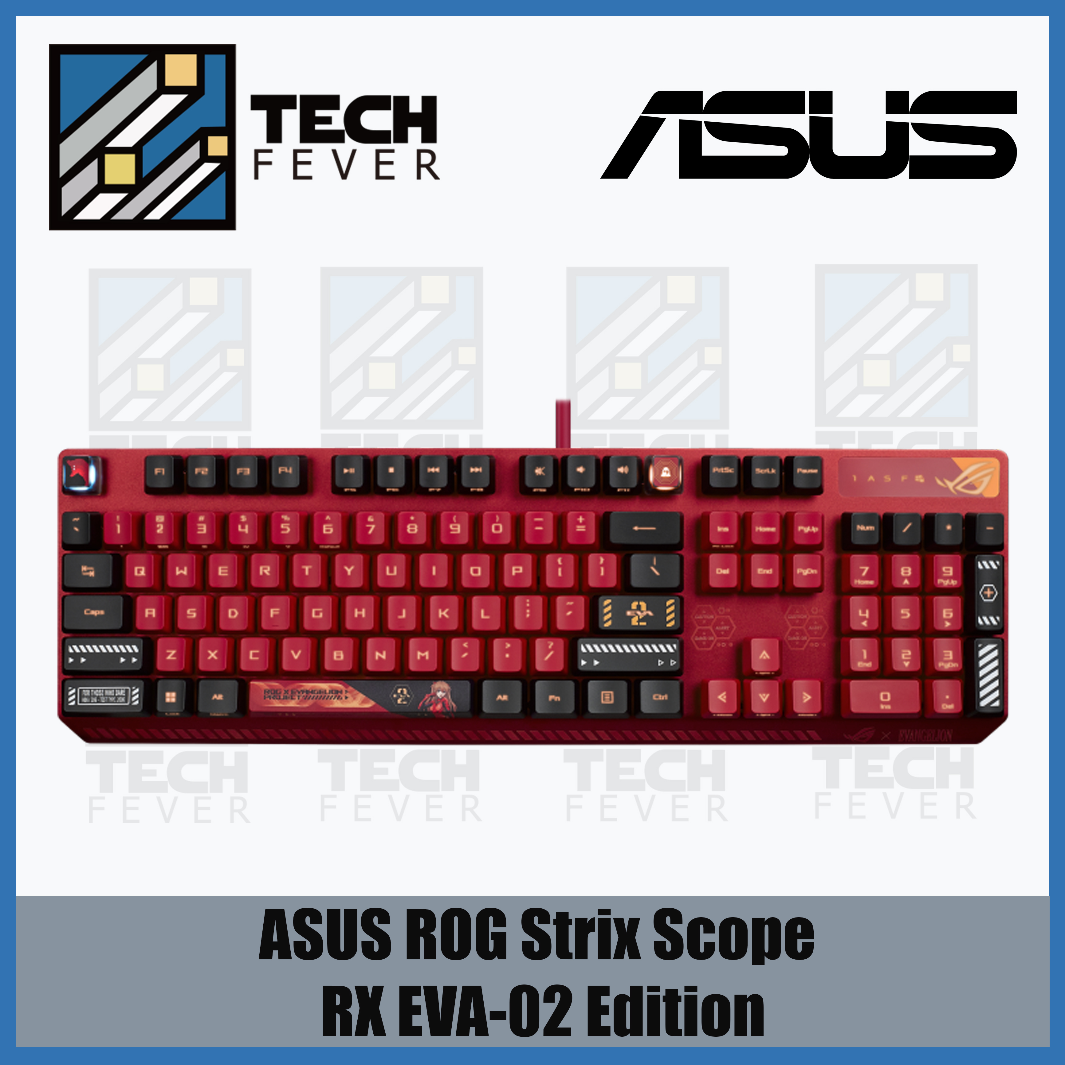 ASUS ROG Strix Scope RX EVA-02 Edition, 100% RGB Gaming Keyboard, ROG RX  Red Optical Mechanical Switches, IP57 Water Resistance, USB Passthrough