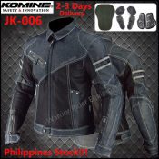 KOMINE JK006 Motorcycle Jacket with Protector Pad and Breathable Mesh