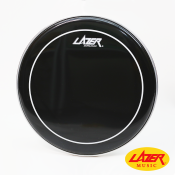 Lazer 13" Black/White Drum Head with Muffler Rim