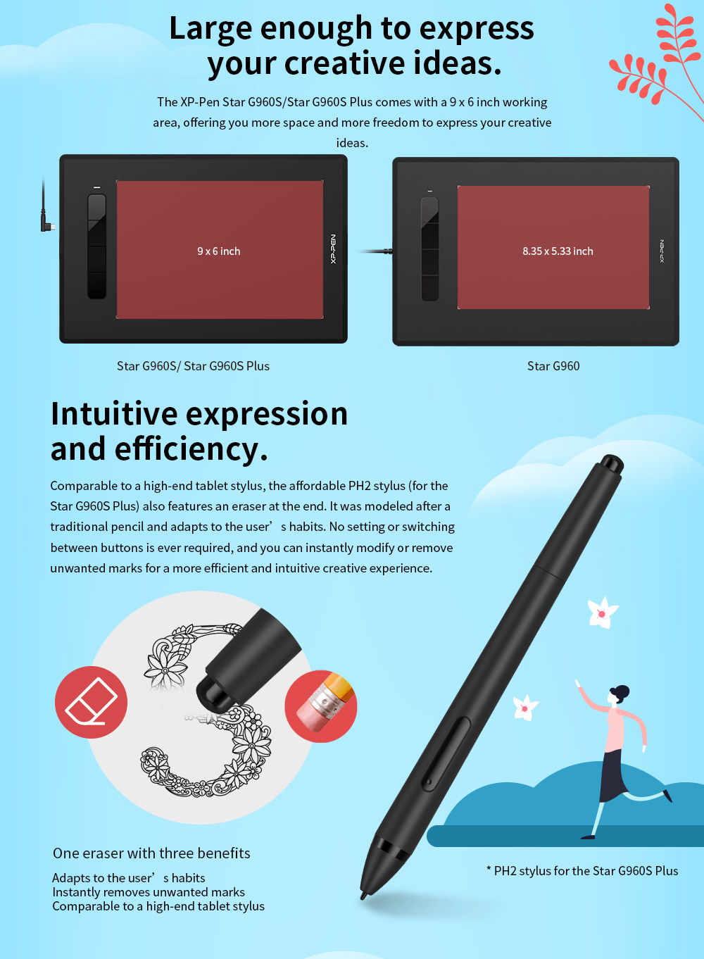 Pen G960s Plus Star G960s XP-PEN StarG960S Plus 9x6 Inch Digital