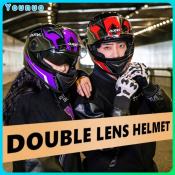 AXK Dual Lens Full Face Motorcycle Helmet with ICC Sticker